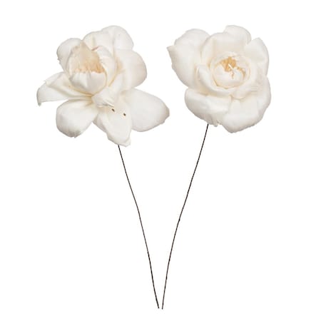 Dare2Decor 4 in. Rosette Sola Flower On Stem Artificial Flower, Natural - 12 in. - 12 per Bag DA3260607